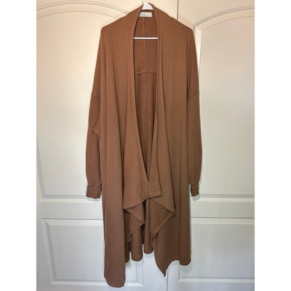 Free People Sweaters - Free People Red Eye Cardigan M/L Duster Fp Beach Oversized‎ Lagenlook Brown Boho